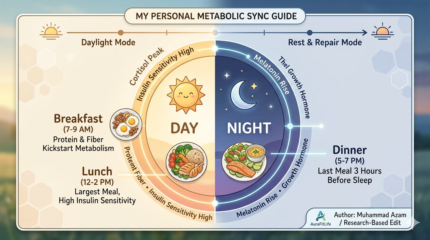 Circadian Rhythm Diet Guide by Muhammad Azam for Fat Loss at AuraFitLife